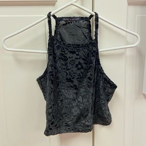 Velvet Floral Cropped Cami
